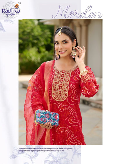 Samaira Vol 2 Radhika Lifestyle Berlin Readymade Pant Style Suits Supplier Ahmedabad