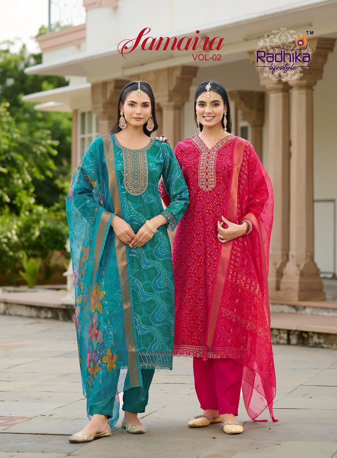 Samaira Vol 2 Radhika Lifestyle Berlin Readymade Pant Style Suits Supplier Ahmedabad
