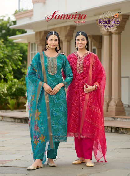 Samaira Vol 2 Radhika Lifestyle Berlin Readymade Pant Style Suits Supplier Ahmedabad