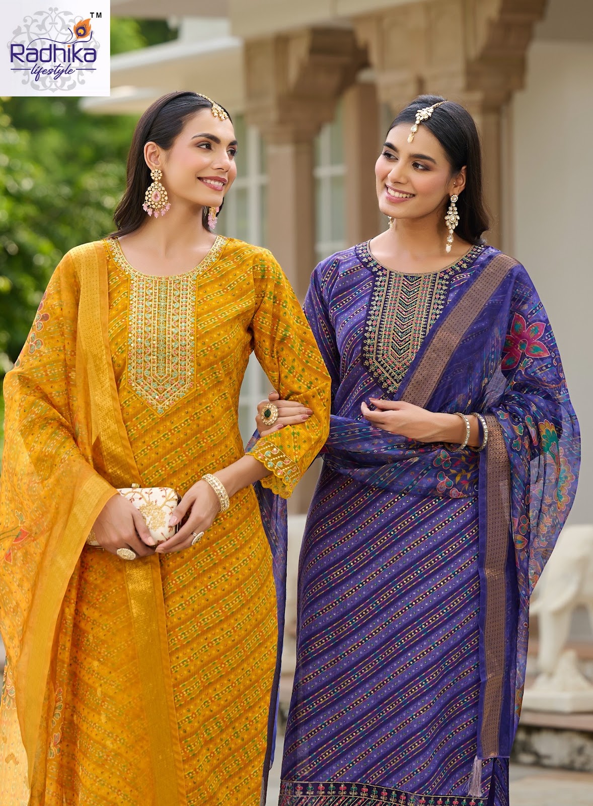 Samaira Vol 2 Radhika Lifestyle Berlin Readymade Pant Style Suits Supplier Ahmedabad