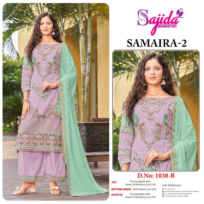 Samaira Vol 2 Sajida Georgette Pakistani Salwar Suits Manufacturer Ahmedabad