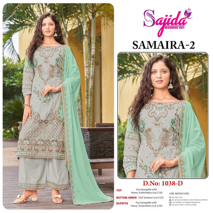 Samaira Vol 2 Sajida Georgette Pakistani Salwar Suits Manufacturer Ahmedabad