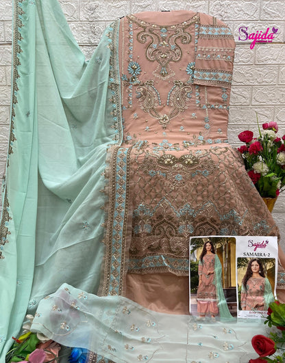 Samaira Vol 2 Sajida Georgette Pakistani Salwar Suits Manufacturer Ahmedabad