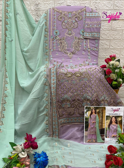 Samaira Vol 2 Sajida Georgette Pakistani Salwar Suits Manufacturer Ahmedabad
