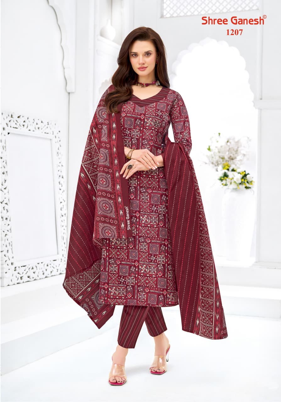 Samaiyra Ajrak Vol 1 Shree Ganesh Readymade Cotton Pant Suits Exporter Gujarat