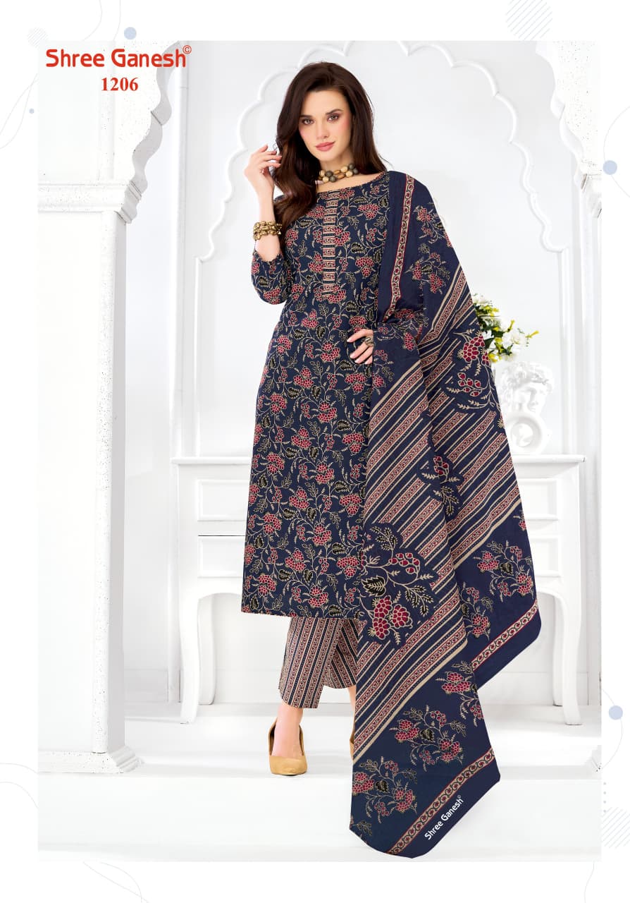 Samaiyra Ajrak Vol 1 Shree Ganesh Readymade Cotton Pant Suits Exporter Gujarat
