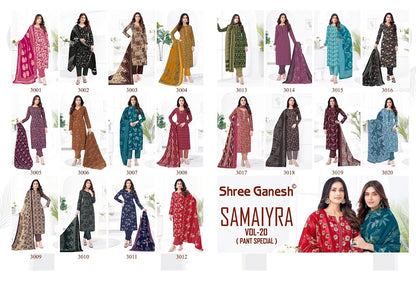Samaiyra Vol 20 Shree Ganesh Cotton Dress Material Wholesale Price
