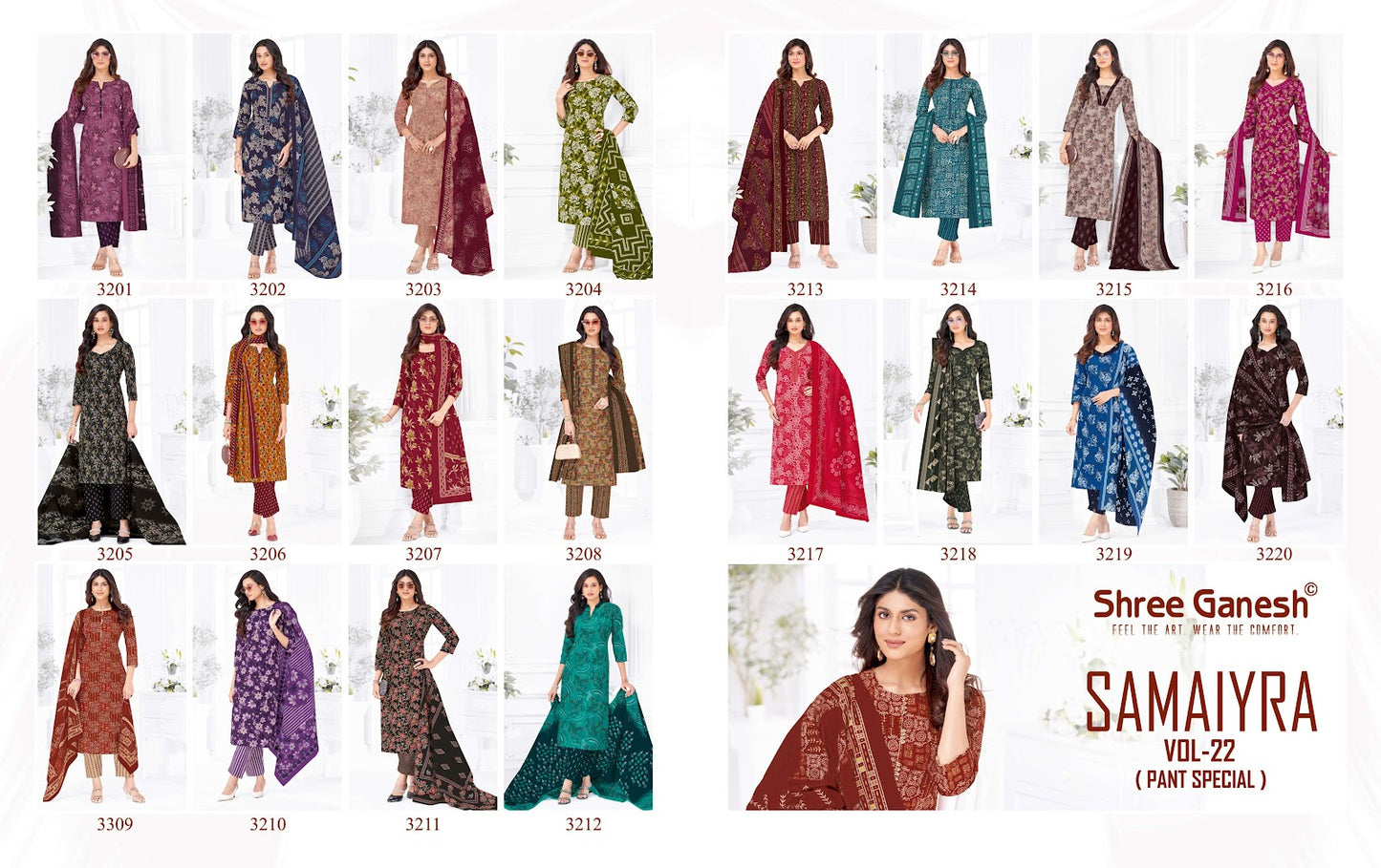 Samaiyra Vol 22 Shree Ganesh Cotton Dress Material Supplier