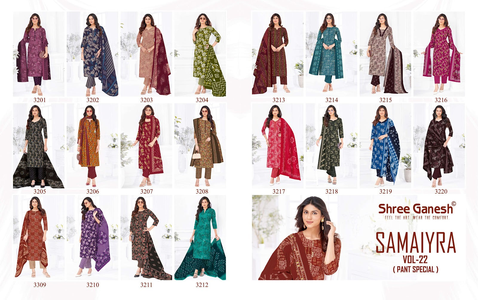 Samaiyra Vol 22 Shree Ganesh Cotton Dress Material Supplier