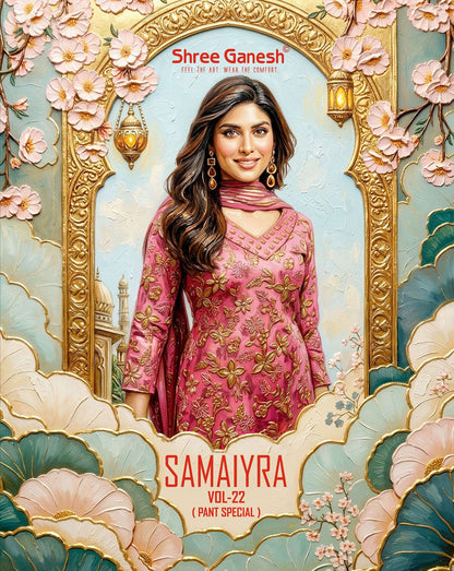 Samaiyra Vol 22 Shree Ganesh Cotton Dress Material Supplier