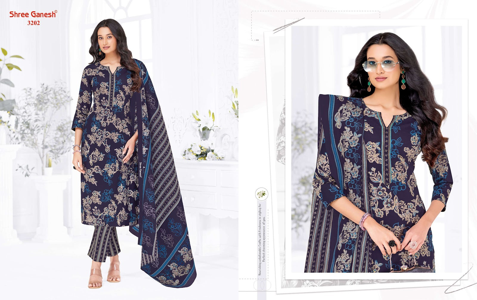 Samaiyra Vol 22 Shree Ganesh Cotton Dress Material Supplier