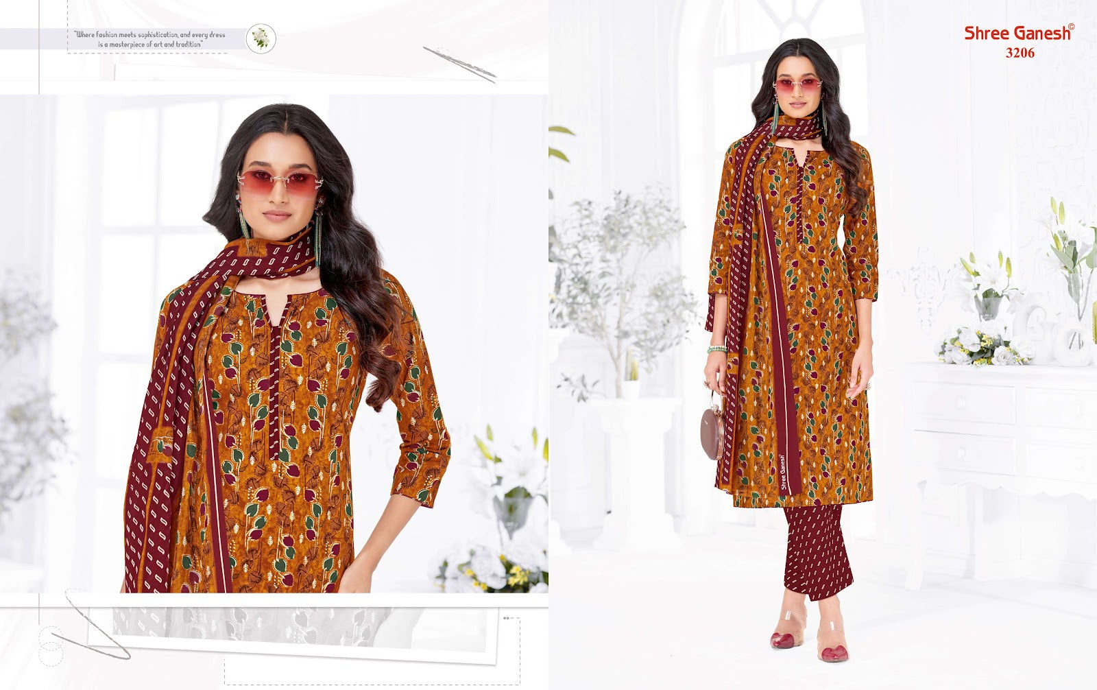 Samaiyra Vol 22 Shree Ganesh Cotton Dress Material Supplier