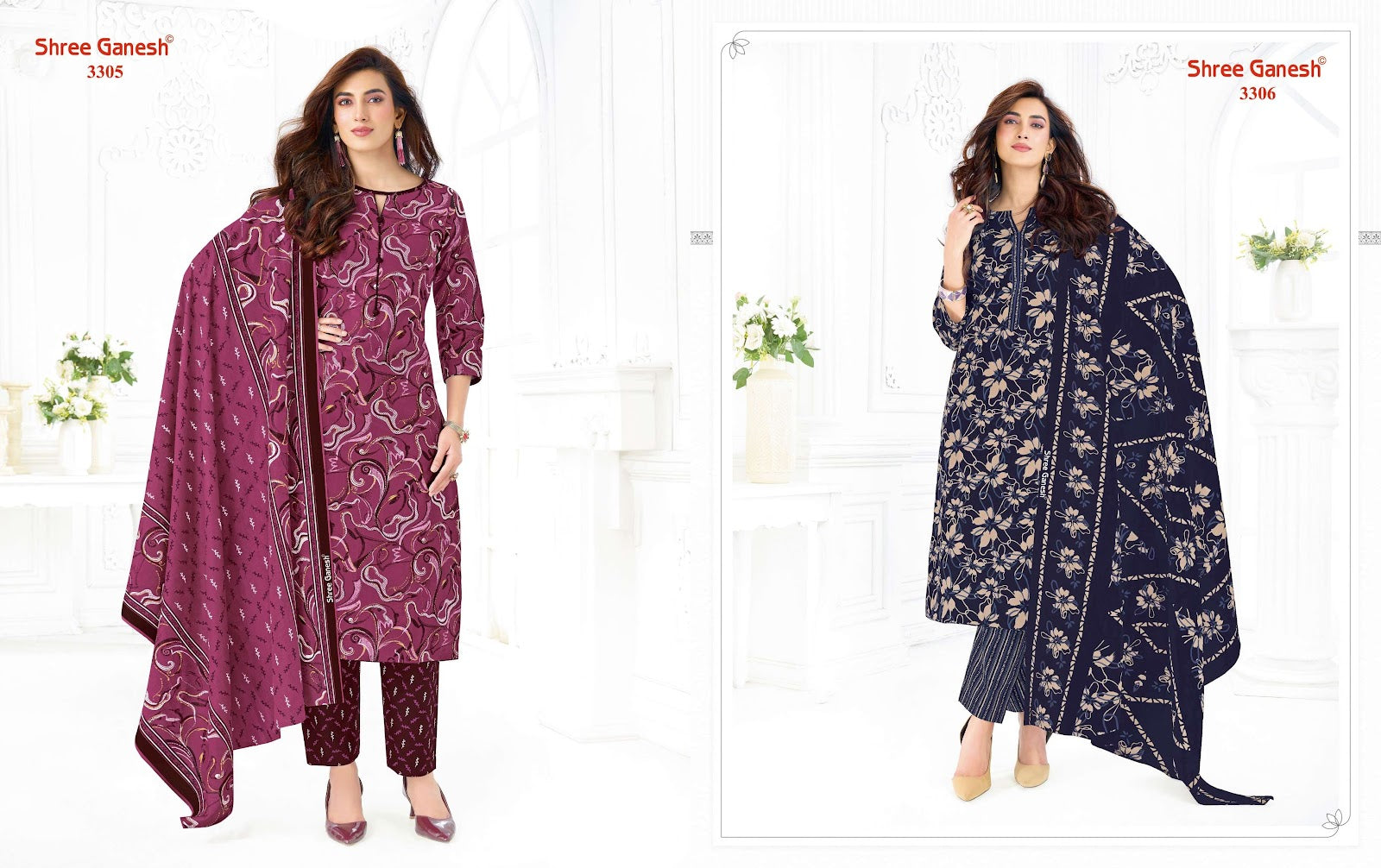 Samaiyra Vol 23 Shree Ganesh Cotton Dress Material Exporter India