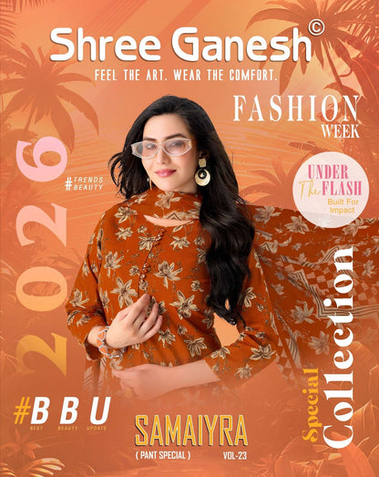 Samaiyra Vol 23 Shree Ganesh Readymade Cotton Pant Suits Wholesale Rate