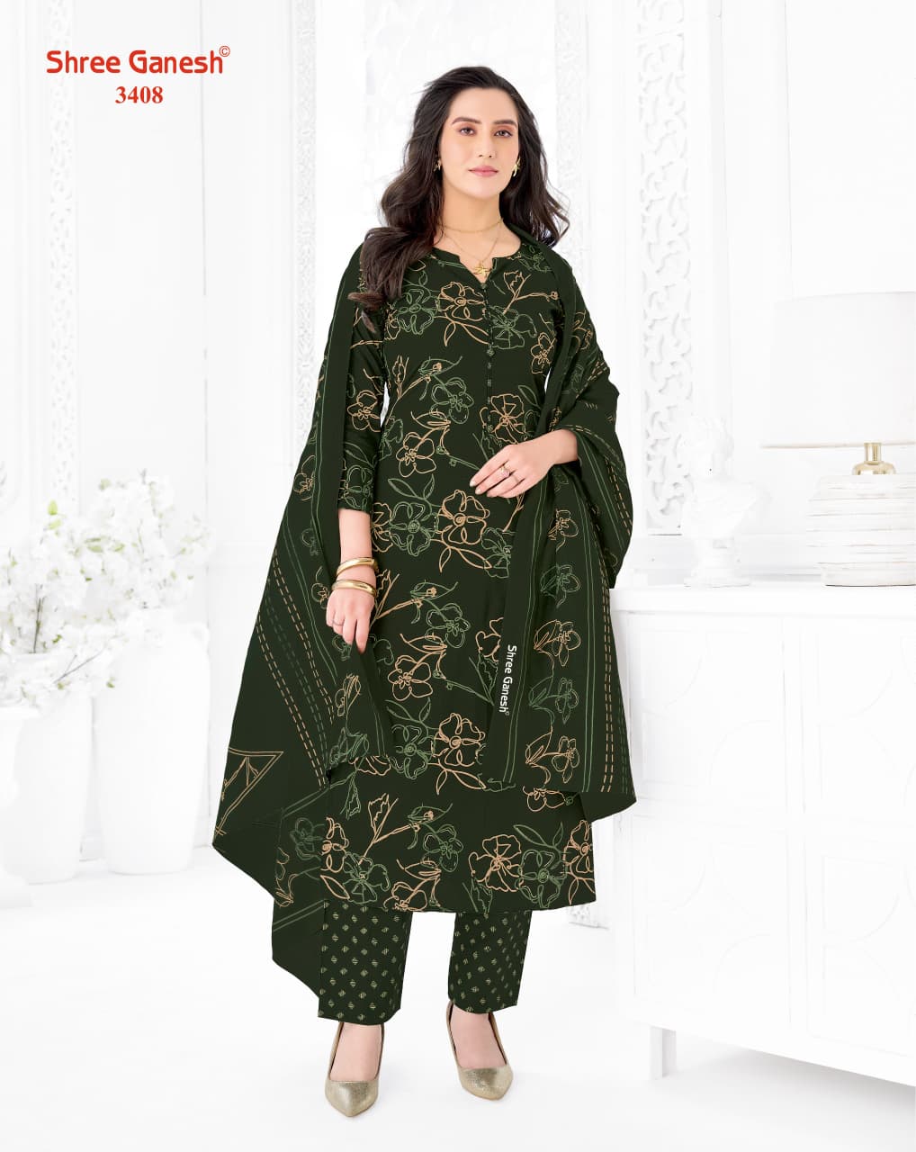 Samaiyra Vol 24 Shree Ganesh Cotton Dress Material Supplier India