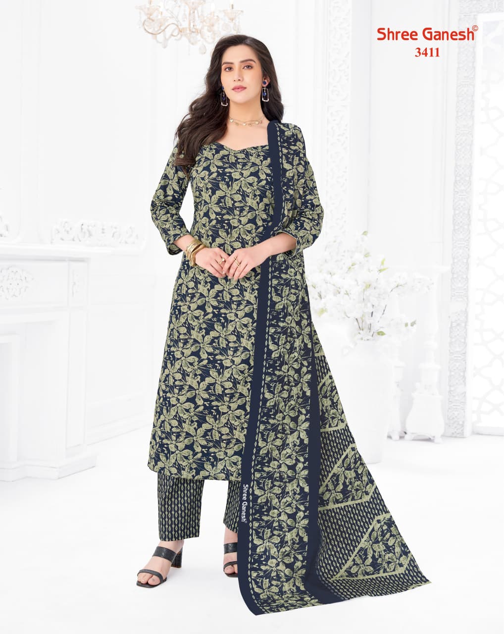 Samaiyra Vol 24 Shree Ganesh Cotton Dress Material Supplier India