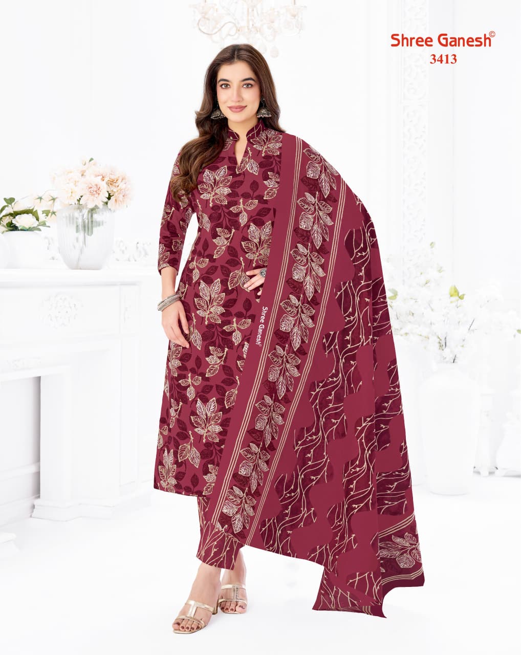 Samaiyra Vol 24 Shree Ganesh Cotton Dress Material Supplier India