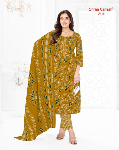 Samaiyra Vol 24 Shree Ganesh Cotton Dress Material Supplier India