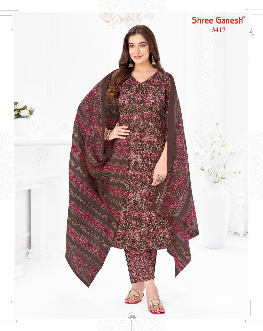 Samaiyra Vol 24 Shree Ganesh Cotton Dress Material Supplier India