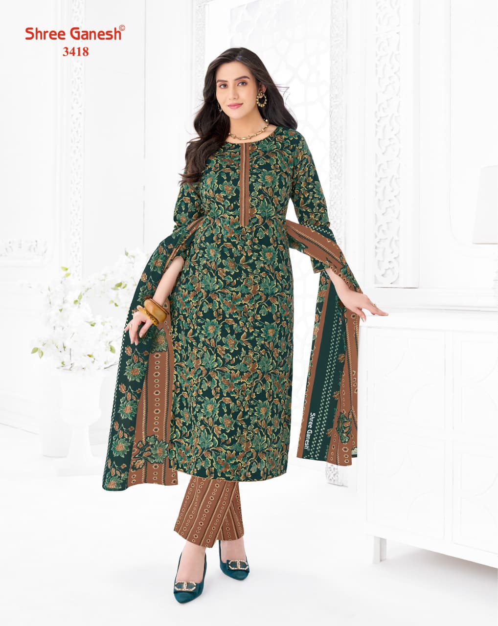 Samaiyra Vol 24 Shree Ganesh Cotton Dress Material Supplier India