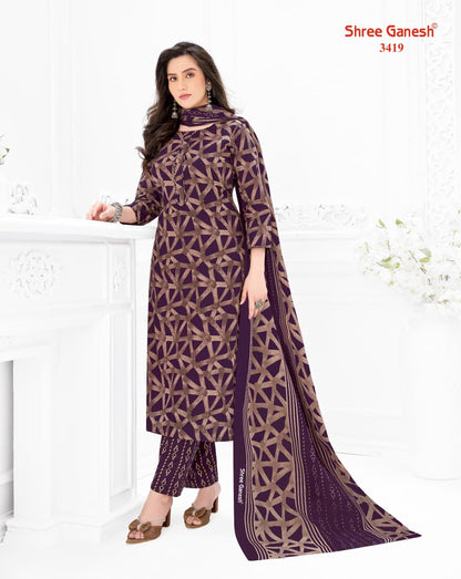Samaiyra Vol 24 Shree Ganesh Cotton Dress Material Supplier India