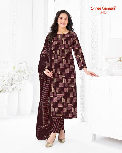 Samaiyra Vol 24 Shree Ganesh Cotton Dress Material Supplier India