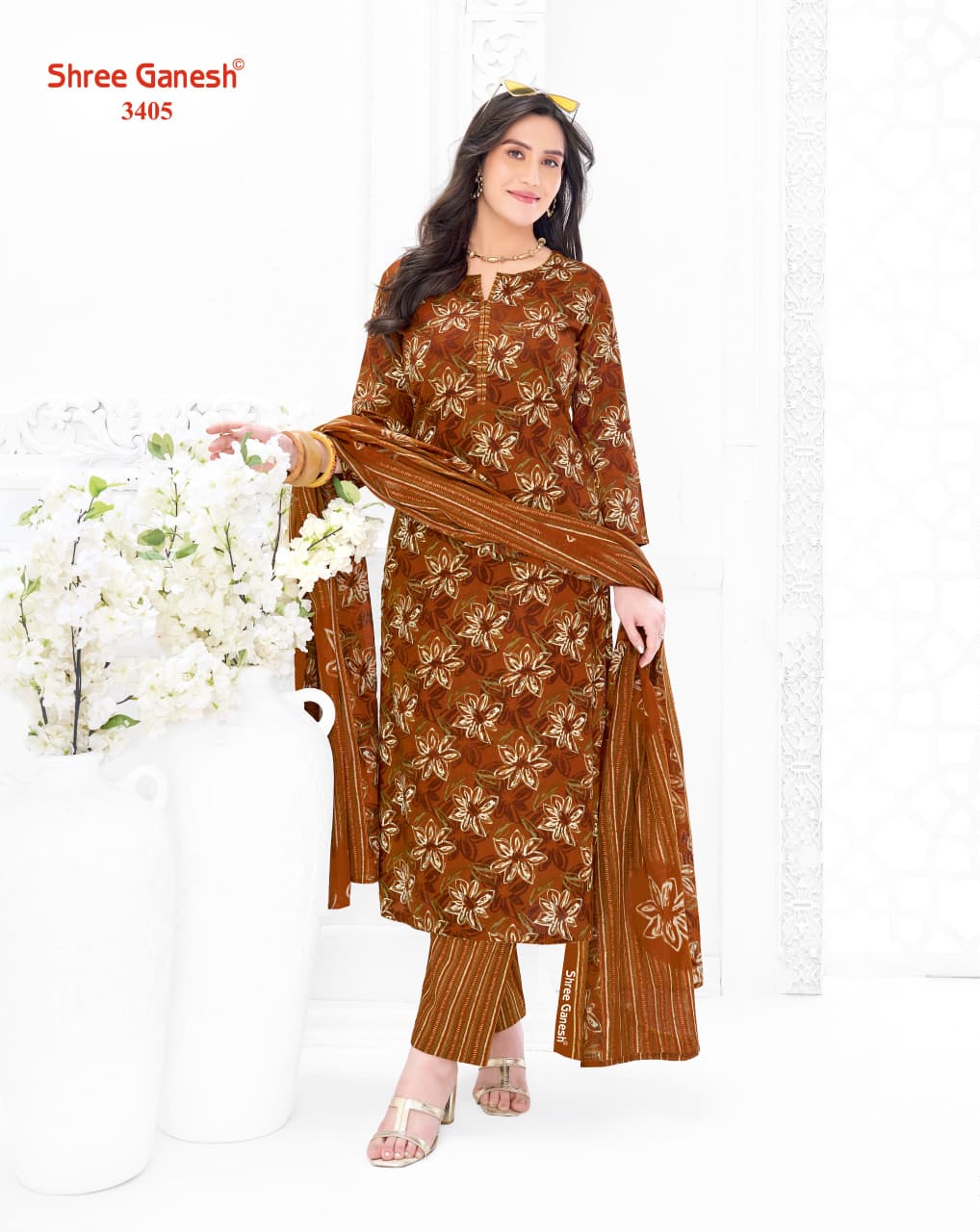 Samaiyra Vol 24 Shree Ganesh Cotton Dress Material Supplier India