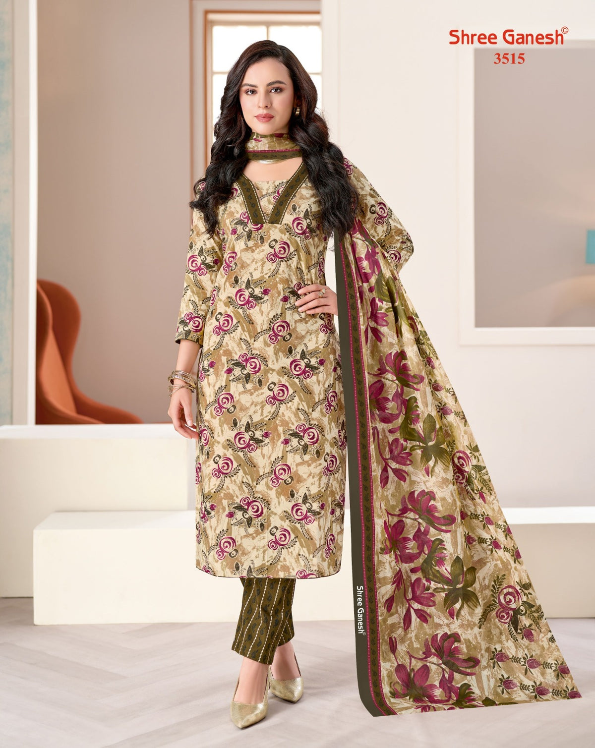 Samaiyra Vol 25 Shree Ganesh Cotton Dress Material Wholesale Price