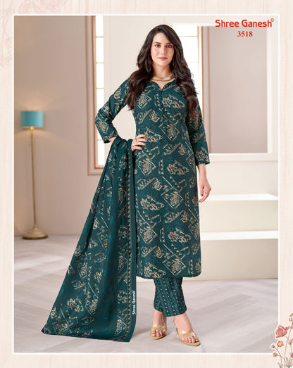 Samaiyra Vol 25 Shree Ganesh Cotton Dress Material Wholesale Price