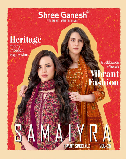 Samaiyra Vol 25 Shree Ganesh Cotton Dress Material Wholesale Price