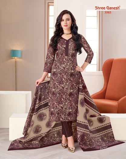 Samaiyra Vol 25 Shree Ganesh Cotton Dress Material Wholesale Price