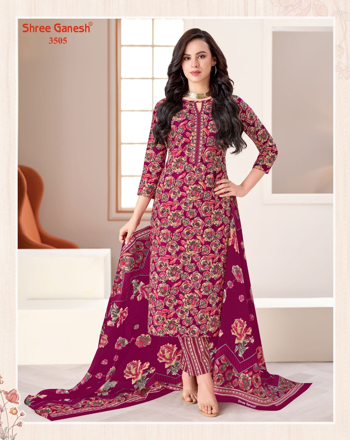 Samaiyra Vol 25 Shree Ganesh Cotton Dress Material Wholesale Price