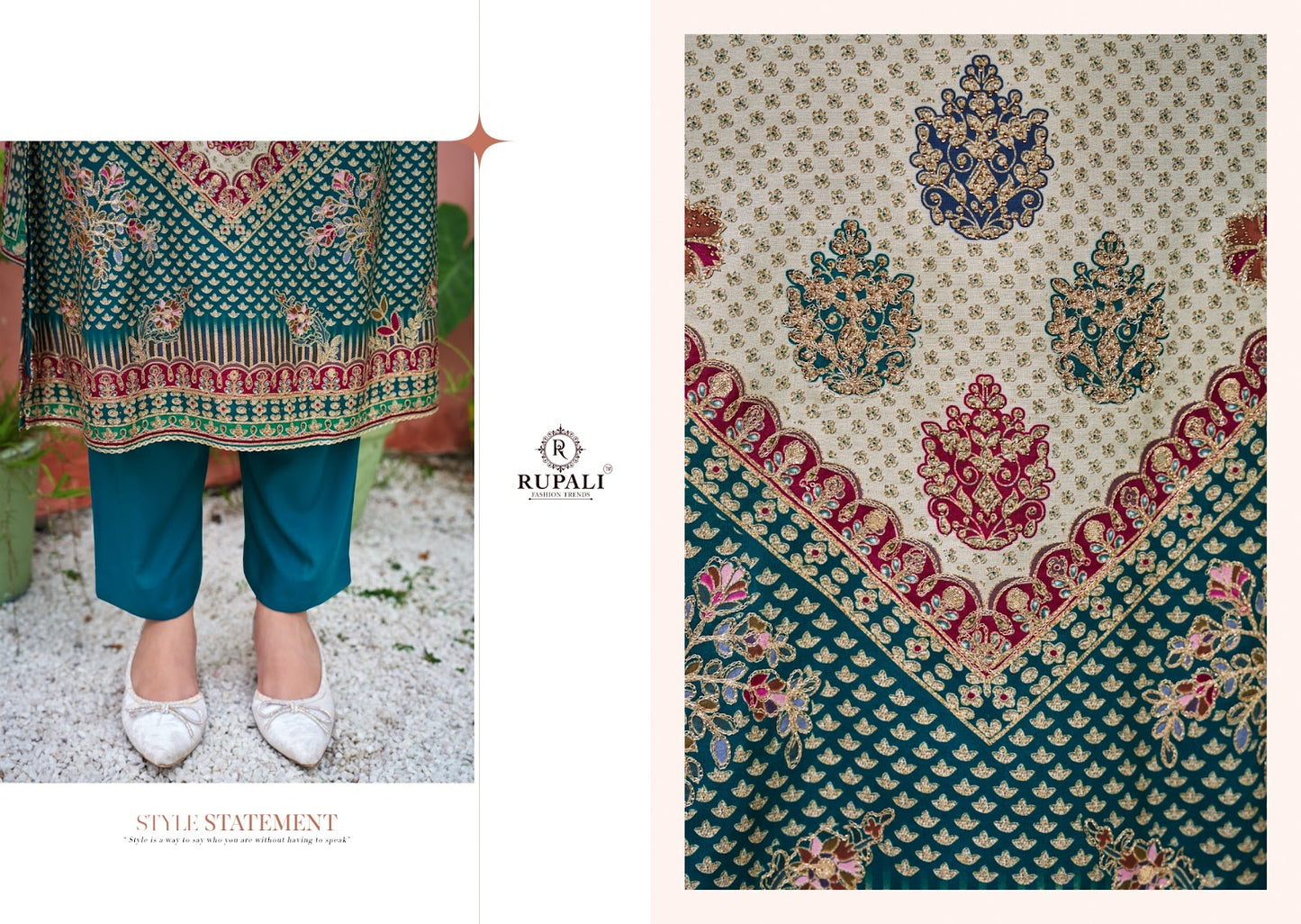 Samantha Rupali Muslin Pant Style Suits Wholesaler Ahmedabad