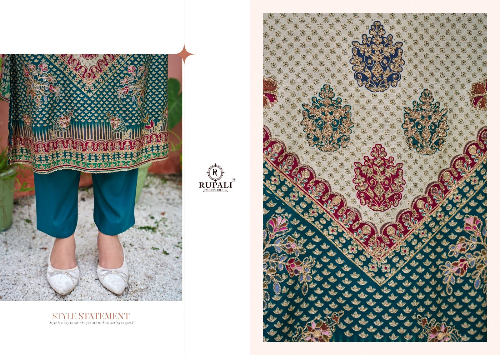 Samantha Rupali Muslin Pant Style Suits Wholesaler Ahmedabad