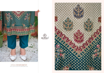 Samantha Rupali Muslin Pant Style Suits Wholesaler Ahmedabad