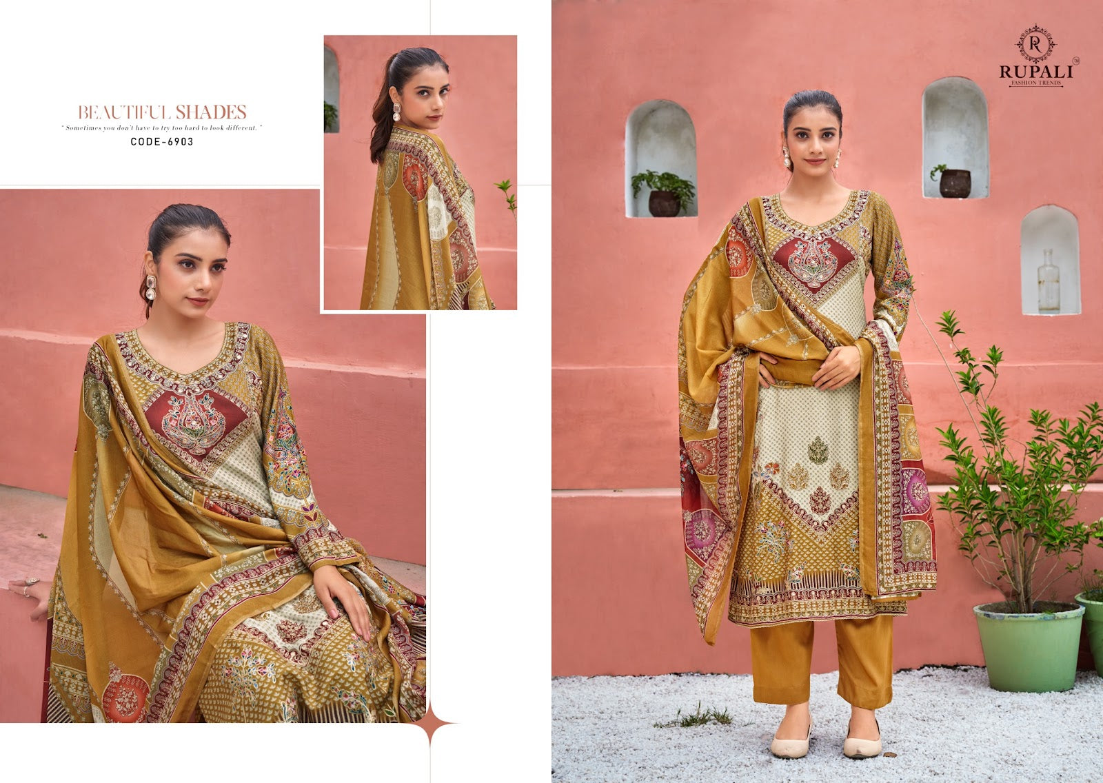 Samantha Rupali Muslin Pant Style Suits Wholesaler Ahmedabad