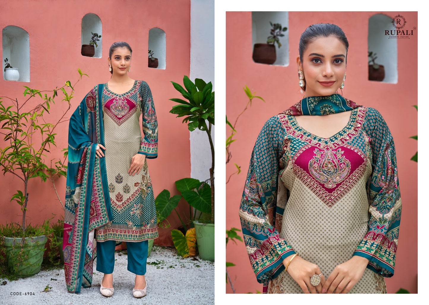 Samantha Rupali Muslin Pant Style Suits Wholesaler Ahmedabad