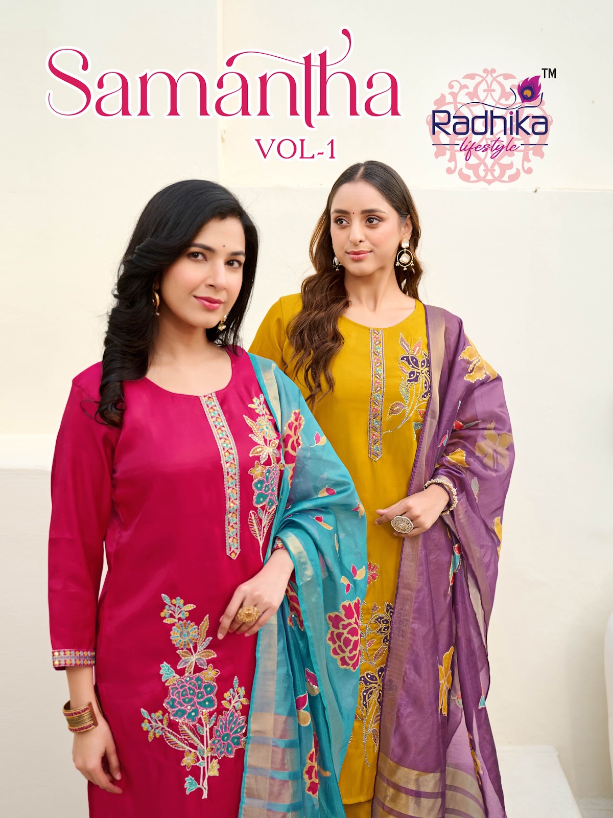 Samantha Vol 1 Radhika Lifestyle Roman Readymade Pant Style Suits Manufacturer Ahmedabad