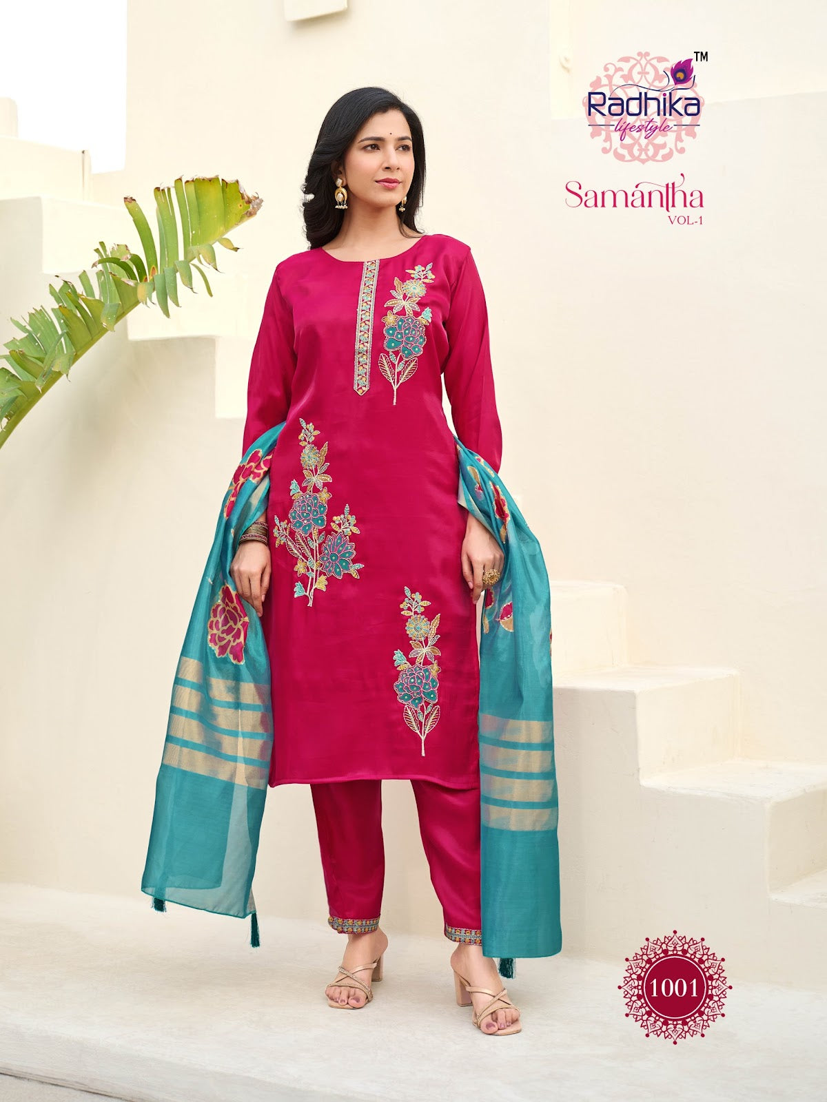 Samantha Vol 1 Radhika Lifestyle Roman Readymade Pant Style Suits Manufacturer Ahmedabad