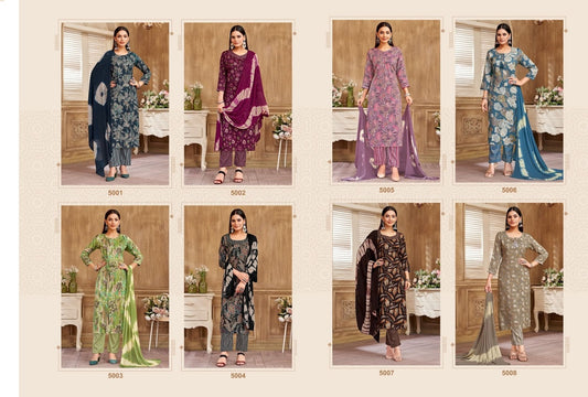 Samantha Vol 5 Balaji Capsule Rayon Readymade Pant Style Suits Wholesale Rate