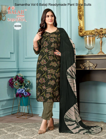 Samantha Vol 6 Balaji Capsule Rayon Readymade Pant Style Suits Wholesale Price