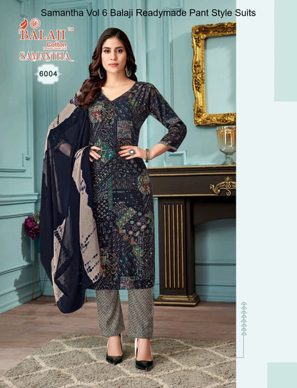 Samantha Vol 6 Balaji Capsule Rayon Readymade Pant Style Suits Wholesale Price