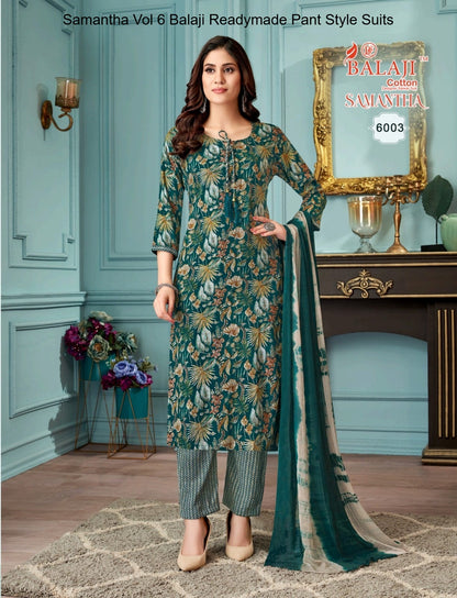 Samantha Vol 6 Balaji Capsule Rayon Readymade Pant Style Suits Wholesale Price