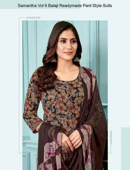 Samantha Vol 6 Balaji Capsule Rayon Readymade Pant Style Suits Wholesale Price