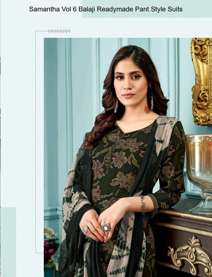 Samantha Vol 6 Balaji Capsule Rayon Readymade Pant Style Suits Wholesale Price