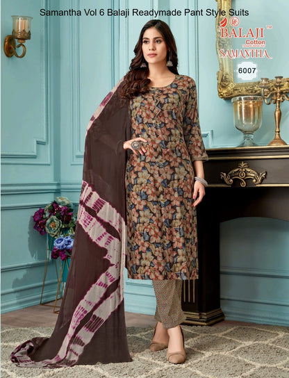 Samantha Vol 6 Balaji Capsule Rayon Readymade Pant Style Suits Wholesale Price