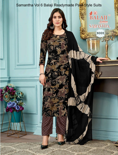 Samantha Vol 6 Balaji Capsule Rayon Readymade Pant Style Suits Wholesale Price