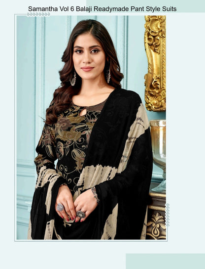 Samantha Vol 6 Balaji Capsule Rayon Readymade Pant Style Suits Wholesale Price