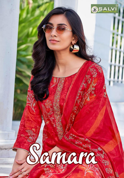 Samara Salvi Fashion Jam Satin Pant Style Suits Wholesale Price