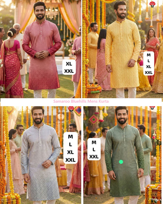 Samaroo Bluehills Rayon Mens Kurta Wholesale
